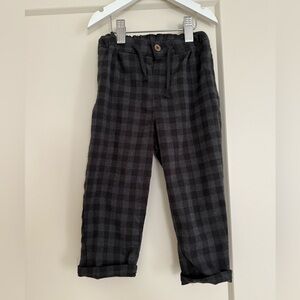 H&M Plaid Kids Bottoms in Black and Gray size 18m